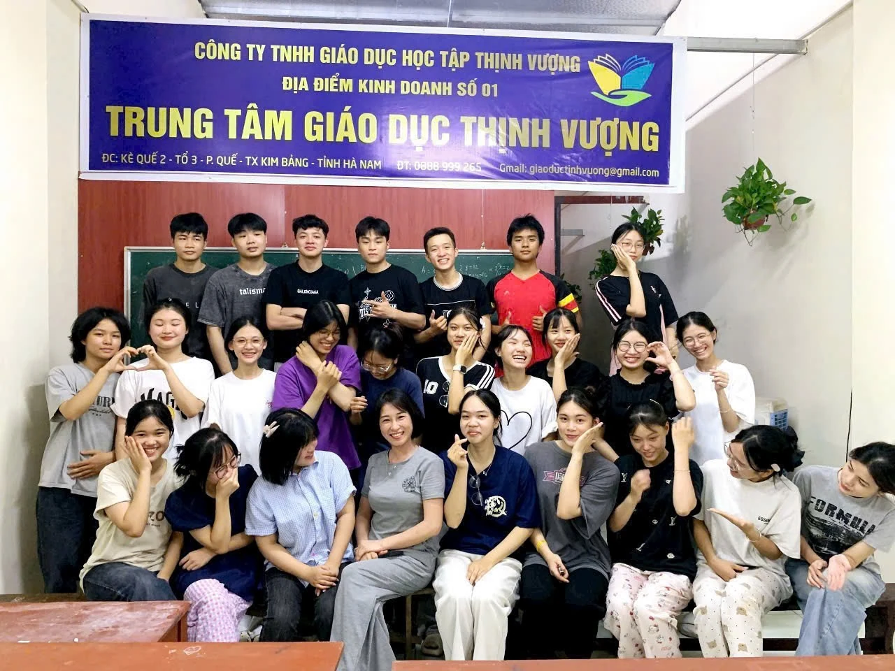 Học sinh tại Trung tâm Giáo dục Thịnh Vượng Kim Bảng